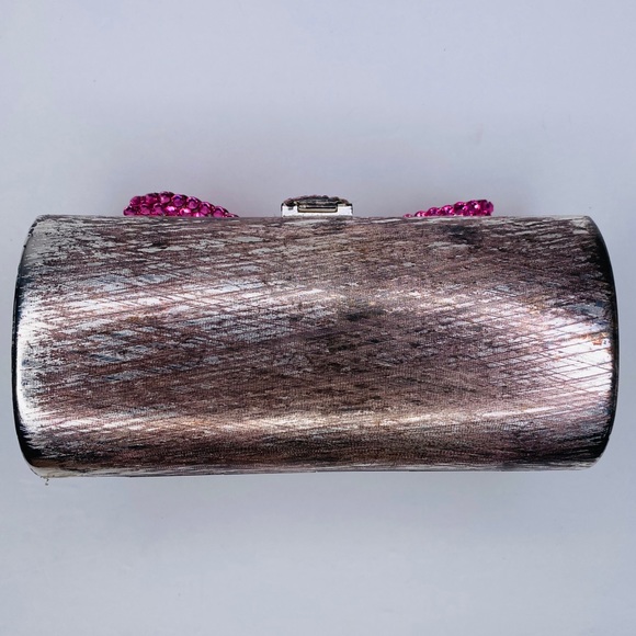 RODO Italy Brushed Metal Bow Evening Purse - Picture 2 of 10